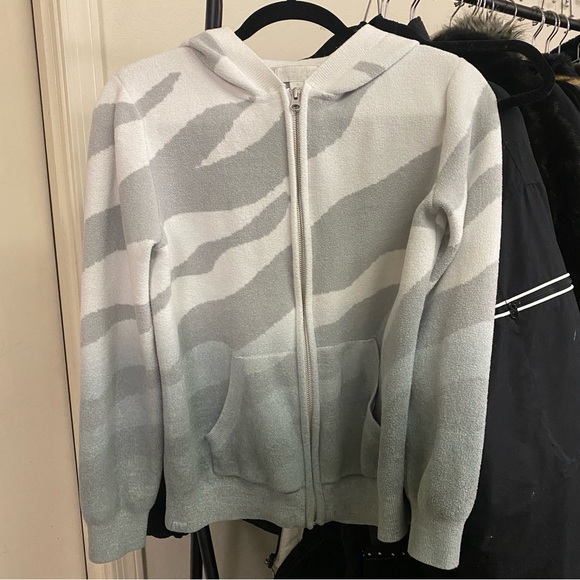 Barefoot Dreams Cozychic Ultra Lite Ocean Reef Zip Up Hoodie - Picture 2 of 5